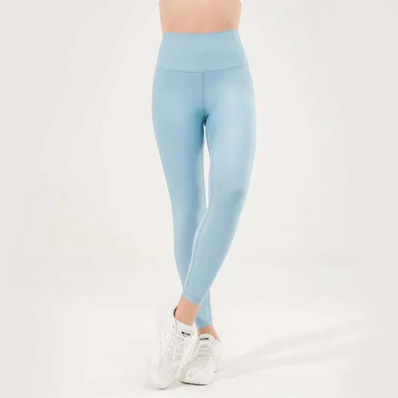 Pantalon de yoga nacré taille haute pour femme, pantalon de sport, doux pour la peau, nouveau style