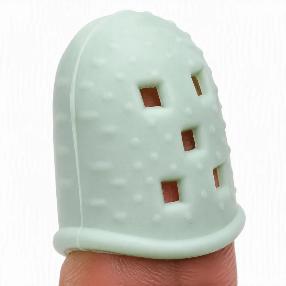 8PCS Comfortable Silicone Finger Protectors Green Color Large Size Thumb Picks Fingertip Protectors Guitar Playing