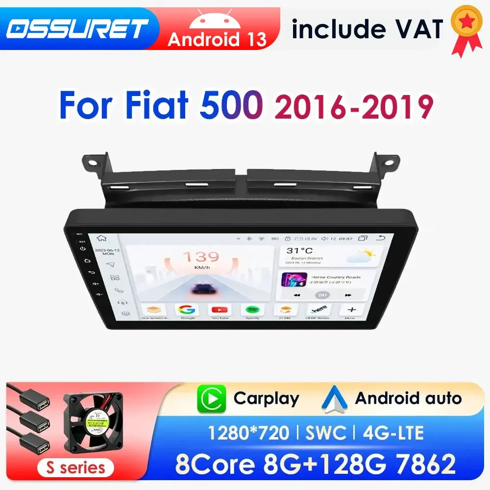 360 Kamera 2din Android 13 Auto Multimedia GPS-Player für Fiat-Carplay 4g-let intelligenten Bildschirm Autoradio