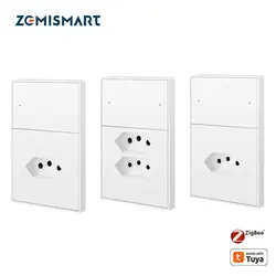 Zemismart Zigbee Smart Brazil Outlet 10A 20A Socket Work with Tuya Support Google Home Smartthings Homekit Control via M1 Hub