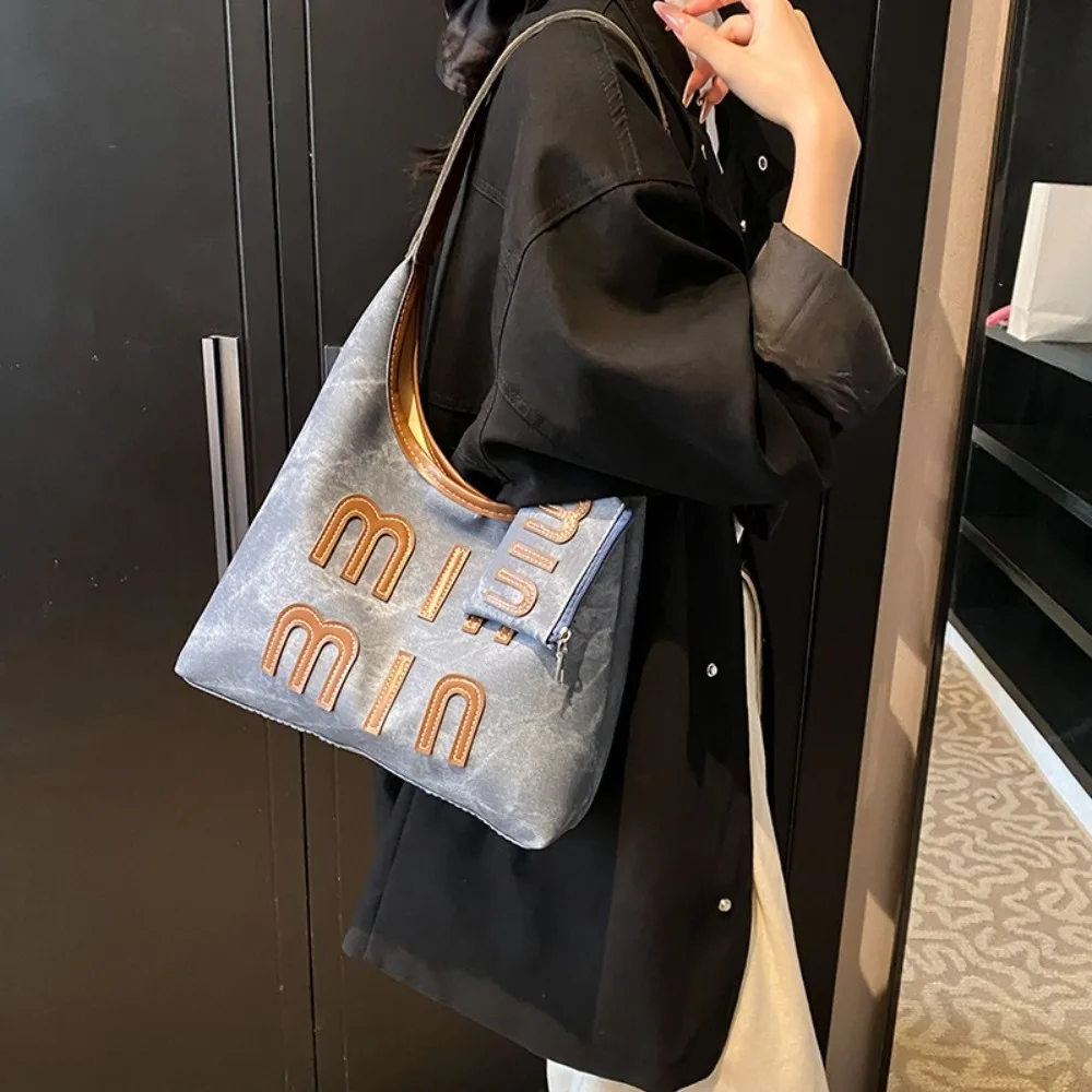 

Trendy PU Leather Shoulder Bag Large Capacity Retro Casual Tote Bags Multiple Color with Coin Bag Shopping Bags for Women Girls