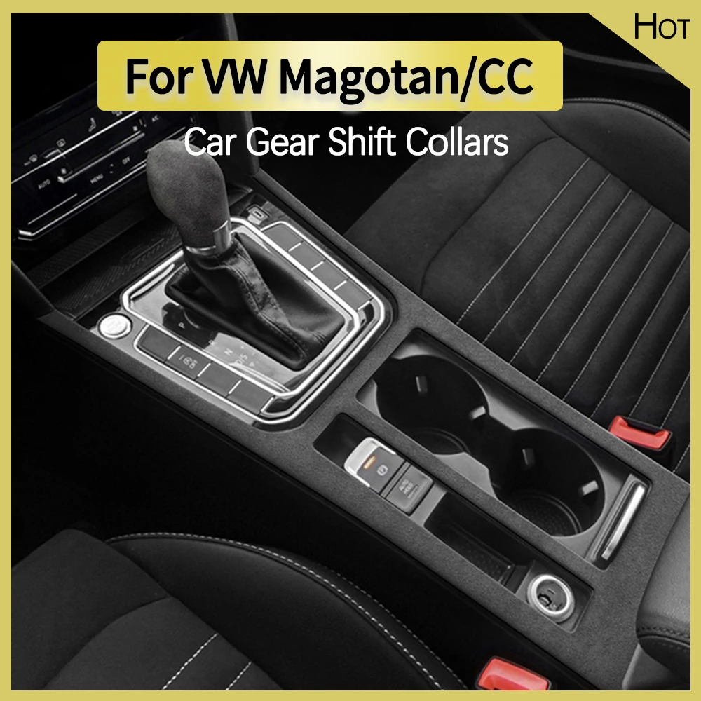 

For Volkswagen Magotan CC Suede Central Control Panel Sticker Car Manual Gear Head Shift Collars Shift Knob Grips Cover