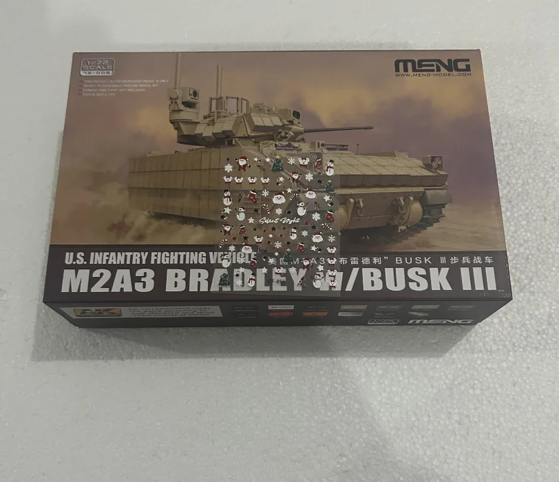 MENG 72-005 1/72 Scale U.S. INFANTRY FIGHTING VEHICLE M2A3 Bradley w/ BUSK III Model Kit & Stickers Christmas Gift