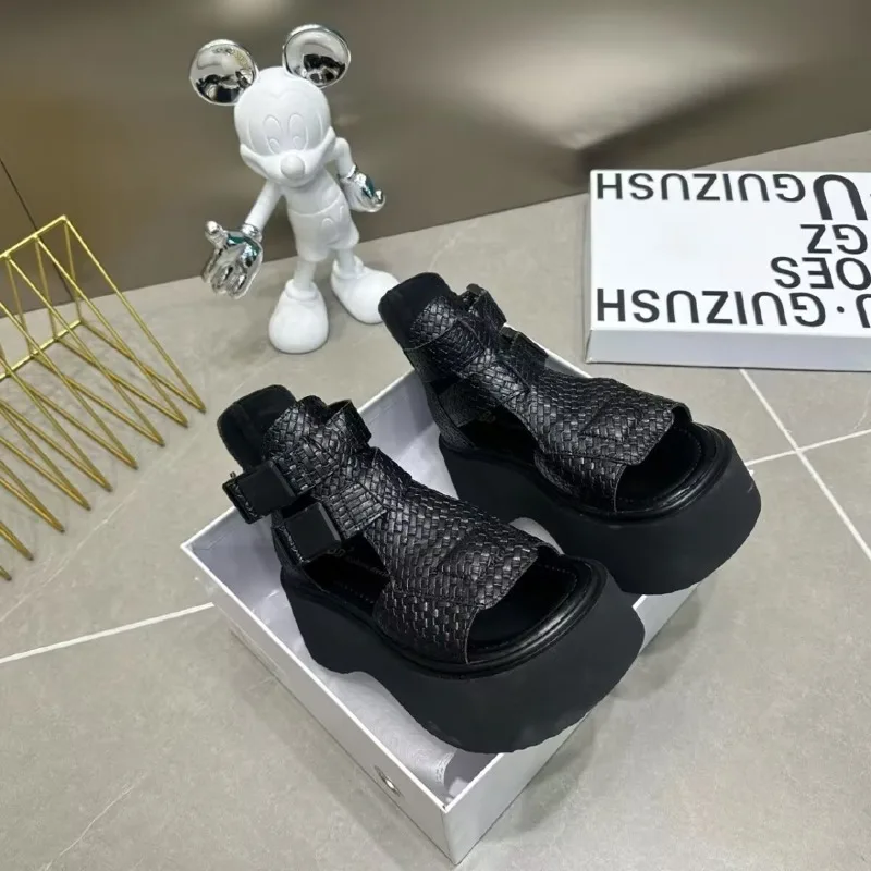 كعوب عالية على الموضة المرأة الصنادل منصة أحذية مصممين النساء 2025 الاتجاه الجديد الربيع السوستة مضخات فستان Sandalias De Mujer #2