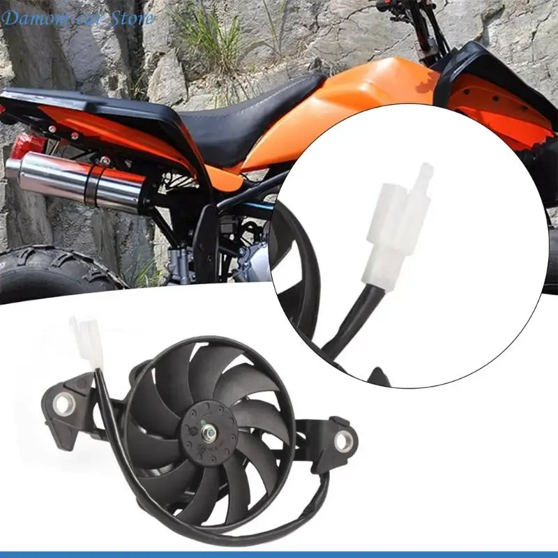 A2UC Garage Service Cooling Fan Assembly for Radiator Repair Tasks, 12V Fan with 156 mm Mount Spacing and Black Plastic Housing