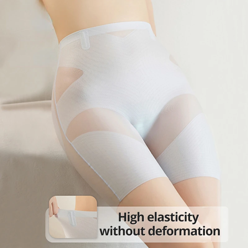 Ultra Thin Silky Safety Shorts Tummy Control Panties Women Hight Waist Belly Shaper Slimming Underwear Breathable Hip Lift Pants