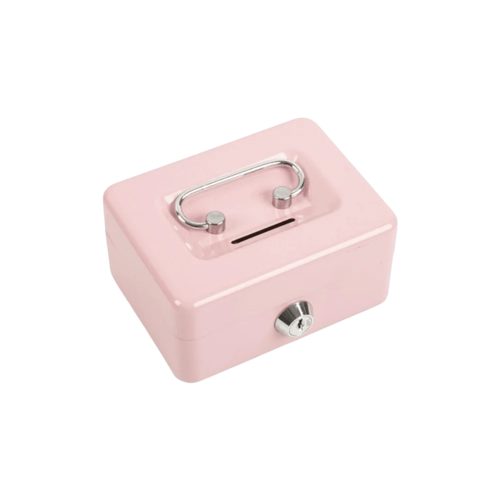 Mini Size Portable Key Safe Sturdy Construction Key Lock Lockable Coin Box with Key Creative Style Metal Money Box Cash Saving