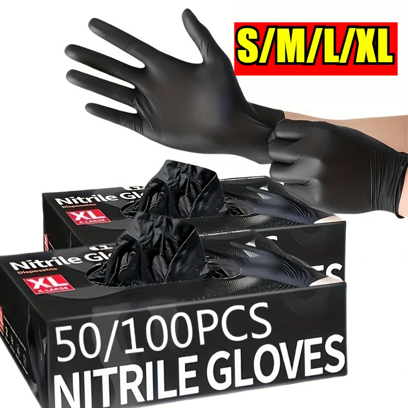 

Disposable Nitrile Waterproof Gloves Dish Washing Kitchen Household Gloves Dog Wash Cleaning Glove for Food Working Latex Gloves