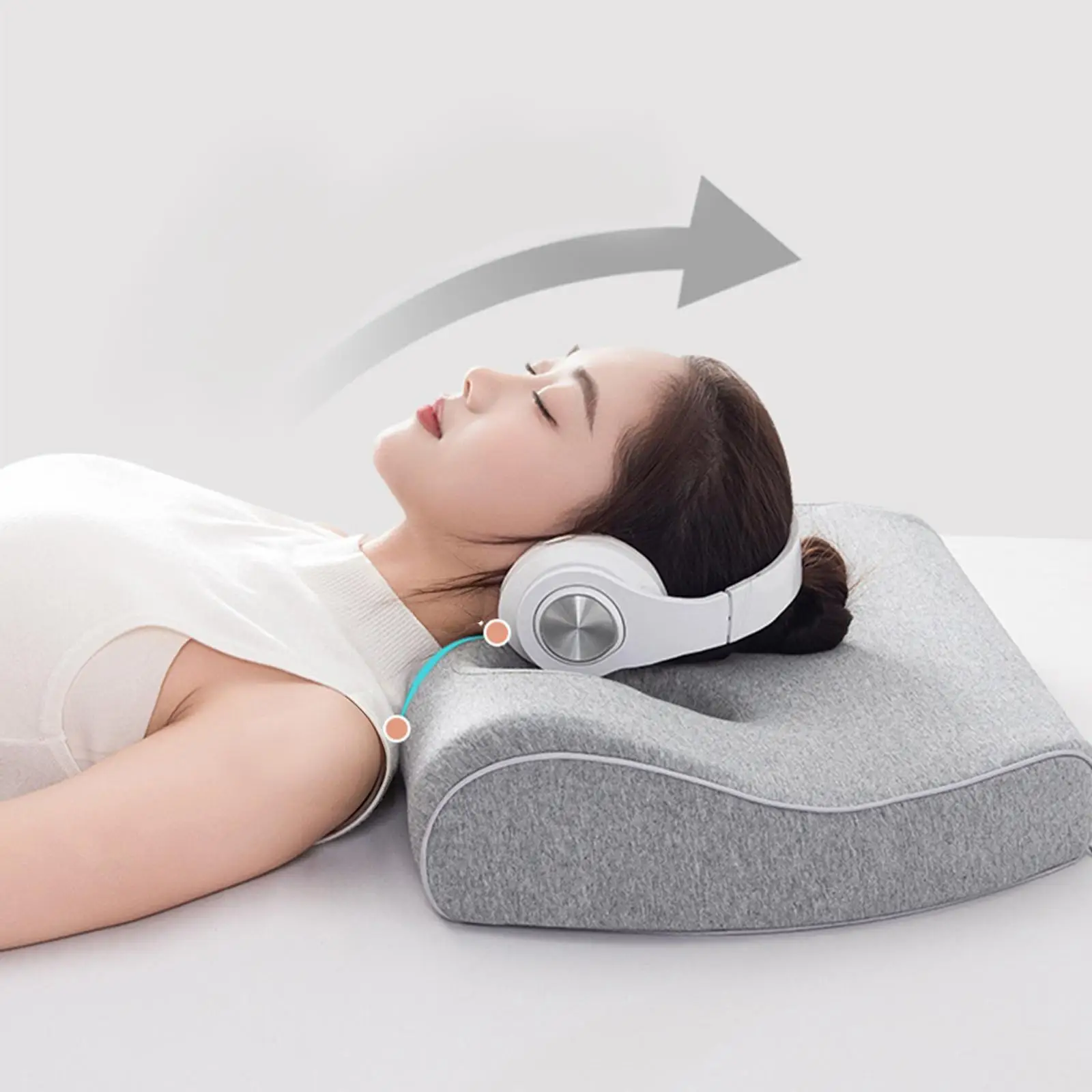 Memory Foam Ear Piercing Pillow with Ear Hole Side Sleeper Support Pillow for Bedroom Sleep Comfort