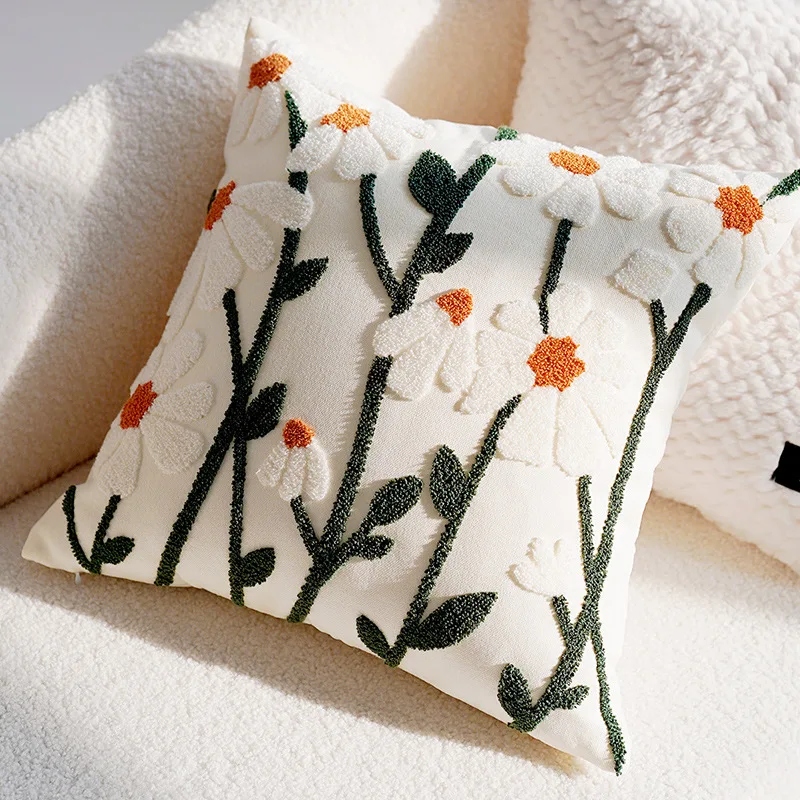 30X50/45X45CM Plush Flower Throw Pillow Cover Velvet Rabbit  Stamping Waist Cushion Cover Decor Home Decorative Pillowcase