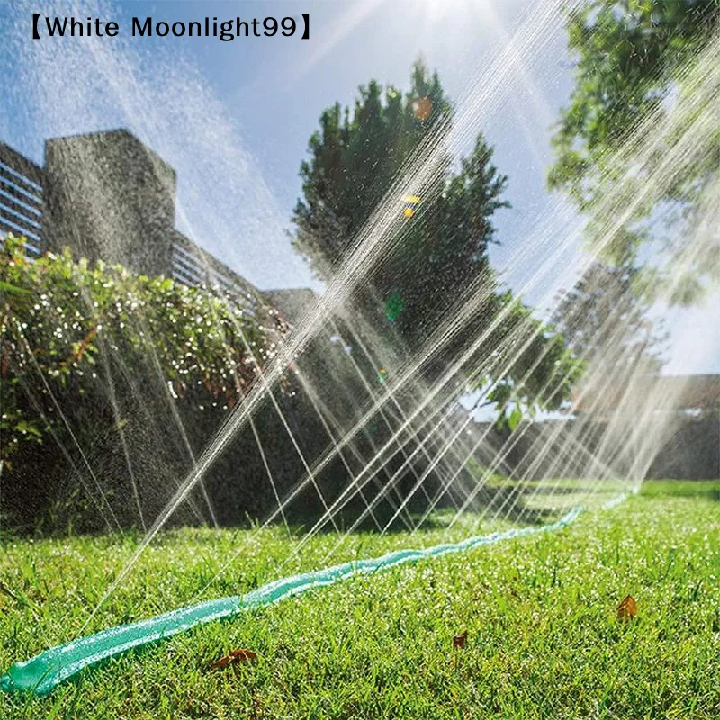1Pcs Durable Flat Water Saving Irrigation Tubing Multi-Directional Sprinkler Soaker Hose For Garden Lawn Plant Watering〔White〕