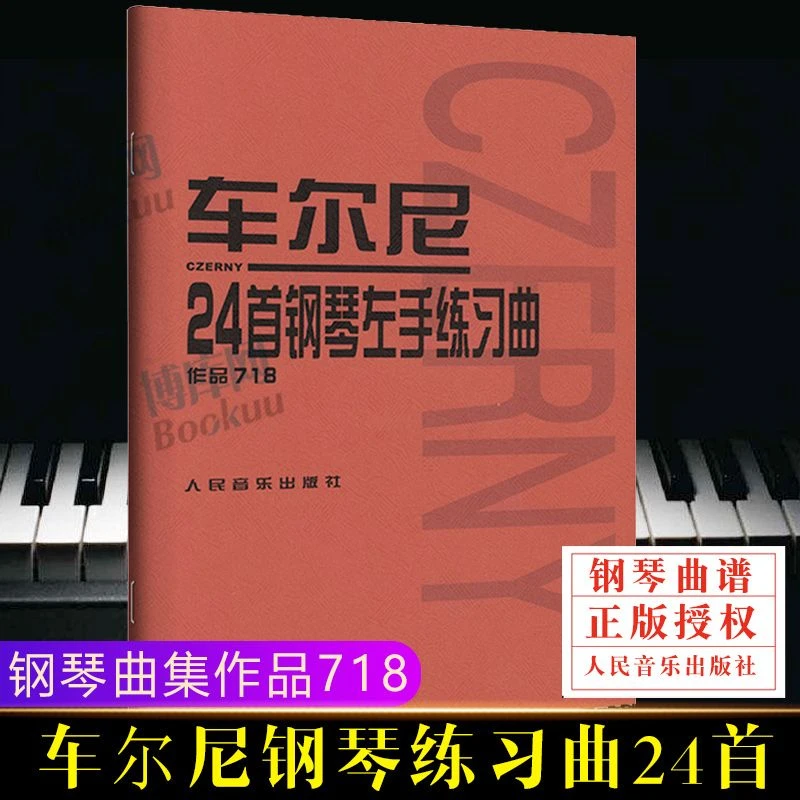 24 Piano Linkshandige Etudes Door Chernyi, Op. 718, Redbook Tutorial Livros Chinees Boek Livres Libreta Lezing