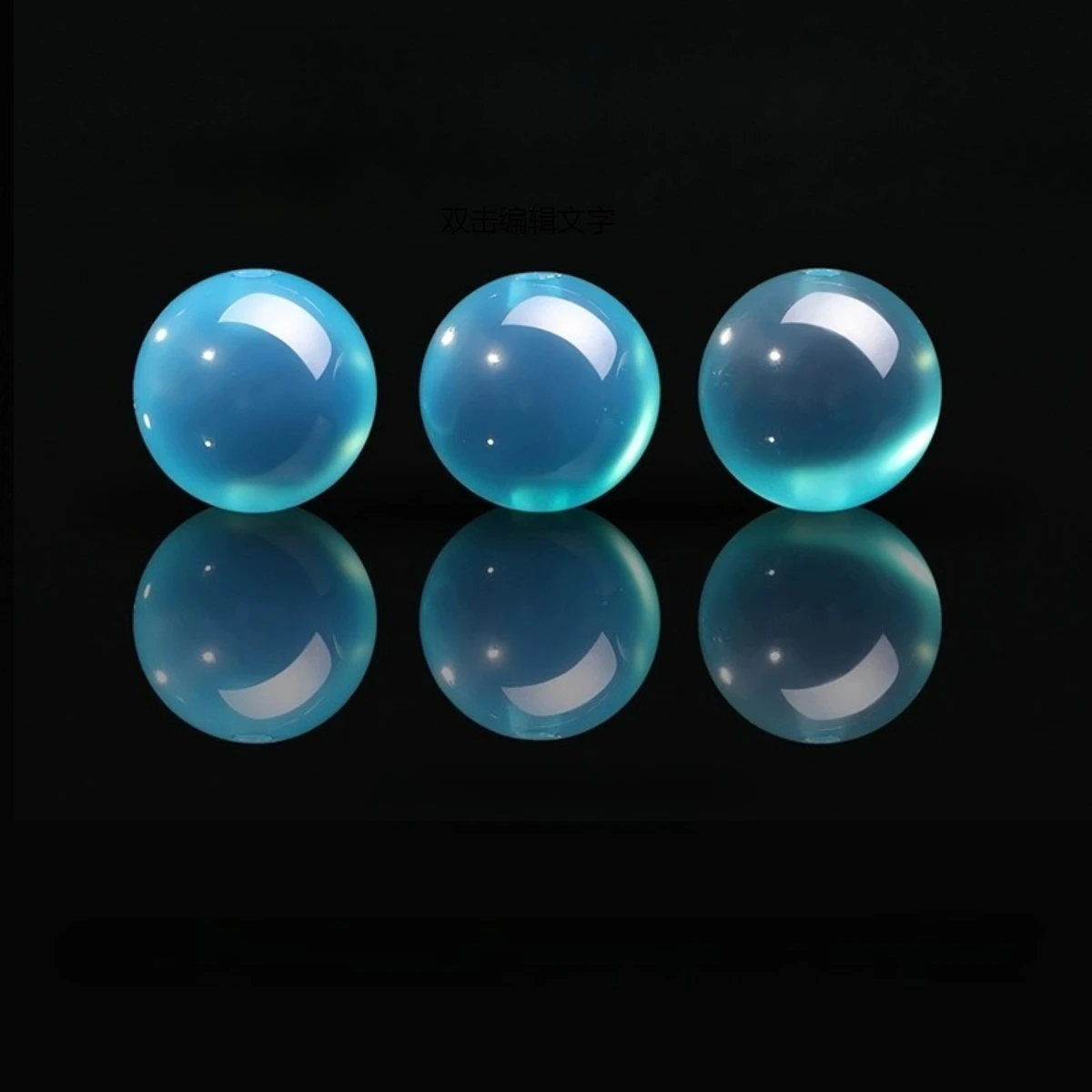 20pcs 8mm Natural Blue Agate Beads Round Loose Gemstone Color Enhanced