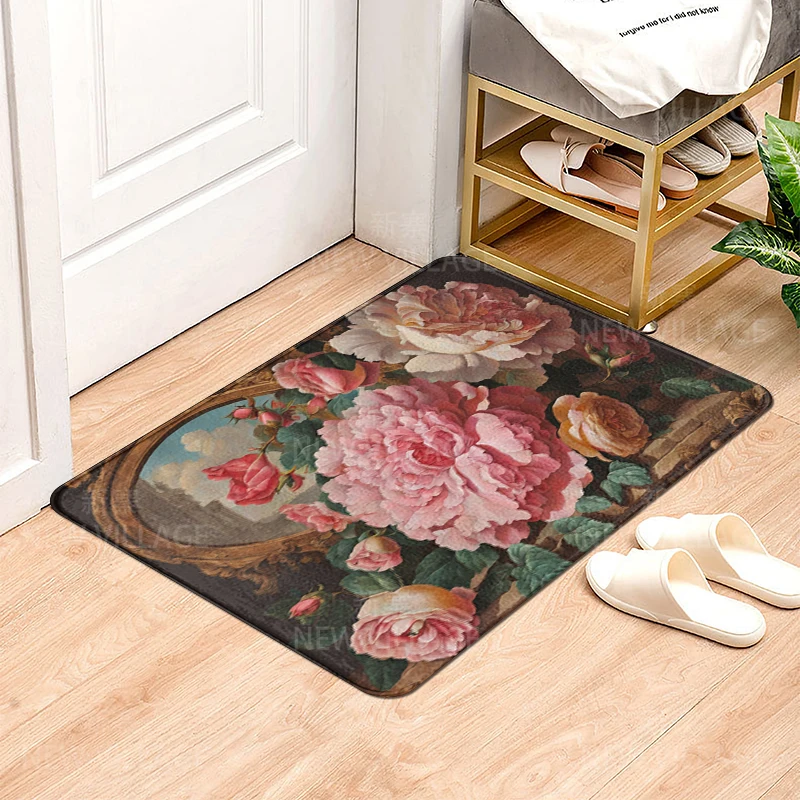 House entrance carpet Home door mat Modern Nordic style Room Bath Foot bathroom non-slip Kitchen water absorption rugs Abstract