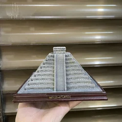 Mexico EI Castillo Maya Civilización Civilization Pyramid World Famous Building Craft Statue Model Figure Toys Gift