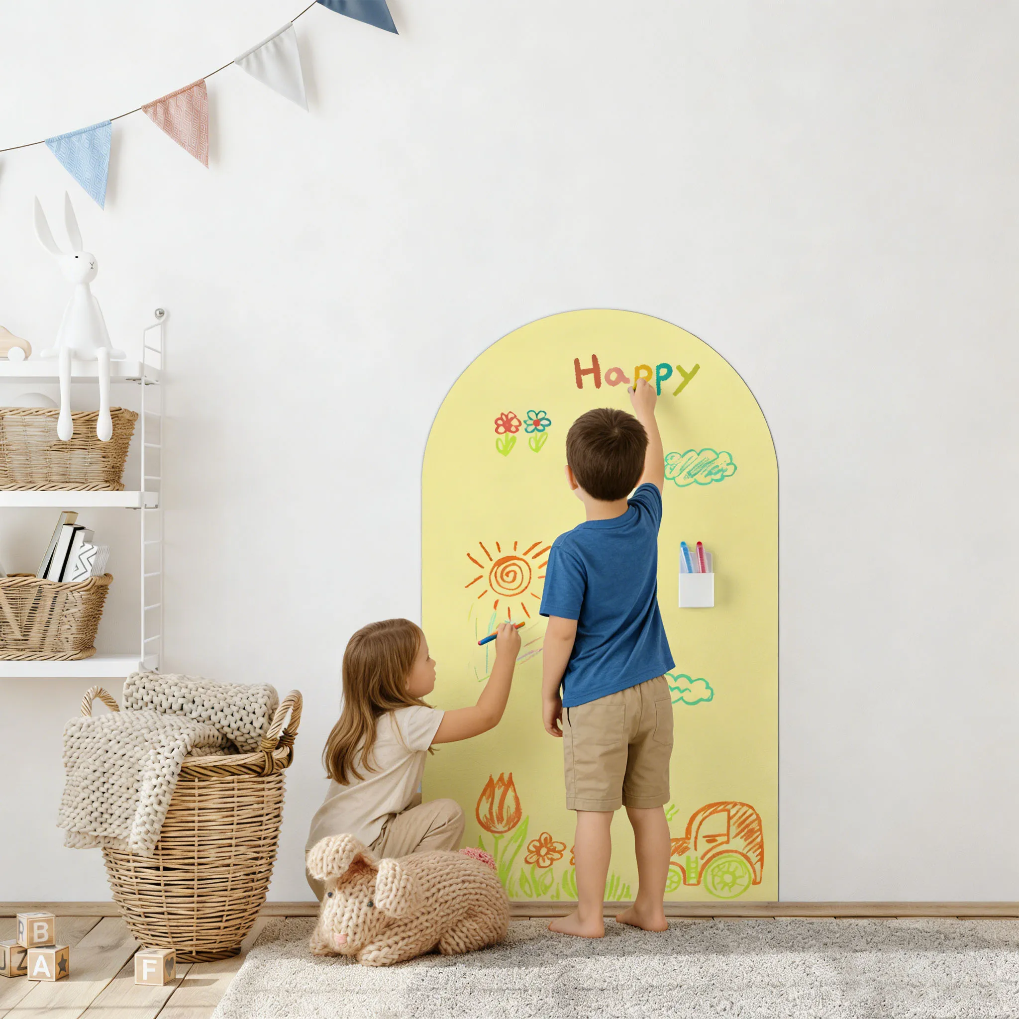 

Magnetic Self-Adhesive Matte Chalkboard Wall Sticker Arch Shape Easy Install Odor-Free for Kids Home Office Decor