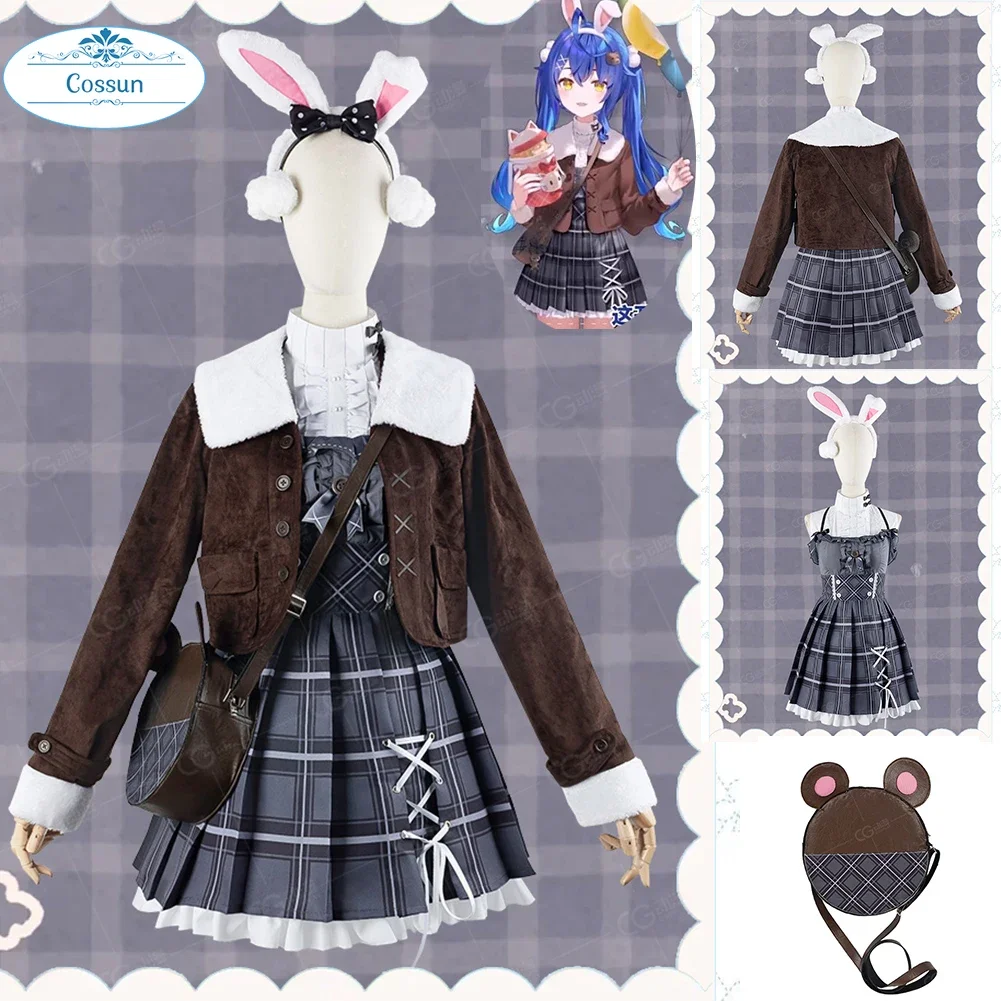 

NIJISANJI Amamiya Kokoro Cosplay Costume VTuber Cosplay Suit Cute Lolita Dress with Bag Halloween Outfits Anime Clothing Bag