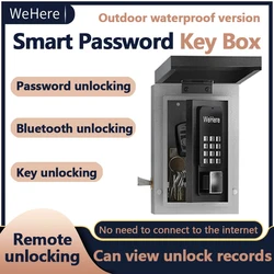 กล่องตู้นิรภัยเก็บกุญแจกันน้ำขายึดติดผนังเหมาะสำหรับกุญแจบ้าน otp/app/fixed/fixed Code unlocking outdoor