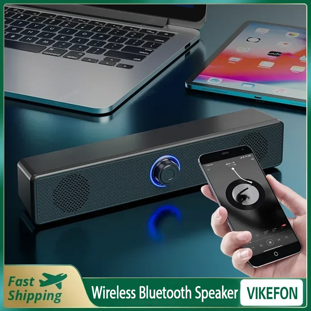 

Саундбар для ПК, проводной и беспроводной Bluetooth-динамик, звуковая панель с питанием от USB для ТВ, ПК, ноутбука, игр, домашнего кинотеатра, объемная аудиосистема