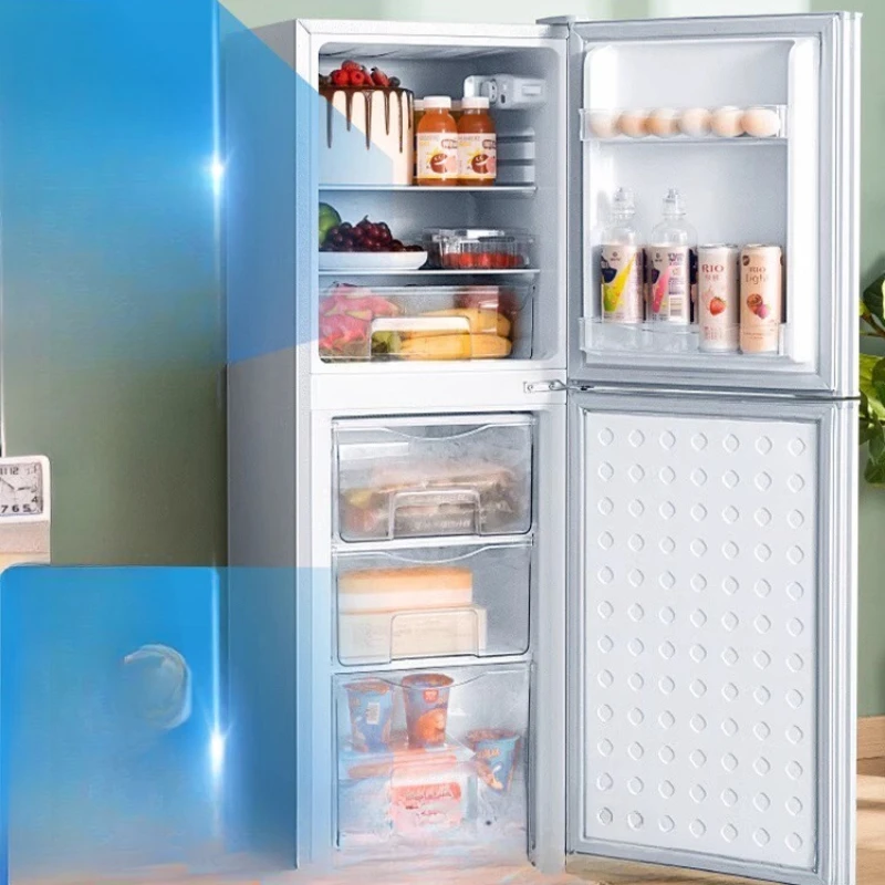 

First-level energy efficiencyShu Double-door refrigerator for household small rental dormitory energy-saving double-door
