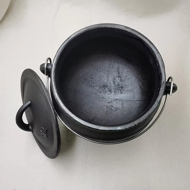 1.2L Cast Iron Cookware South Africa Potjie Pot with 3 Legs #1/2