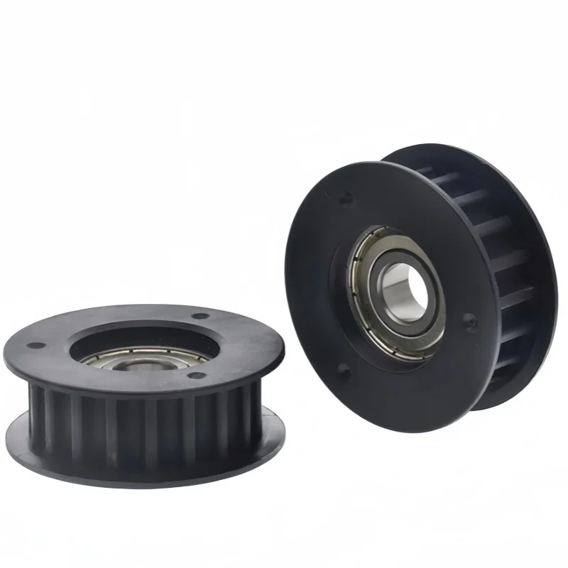 4Pcs12x56x20 mm  6201 bearing pulley belt pulley HTD-8M elevator synchronous wheel HTD-8M passive nylon guide wheel 6200