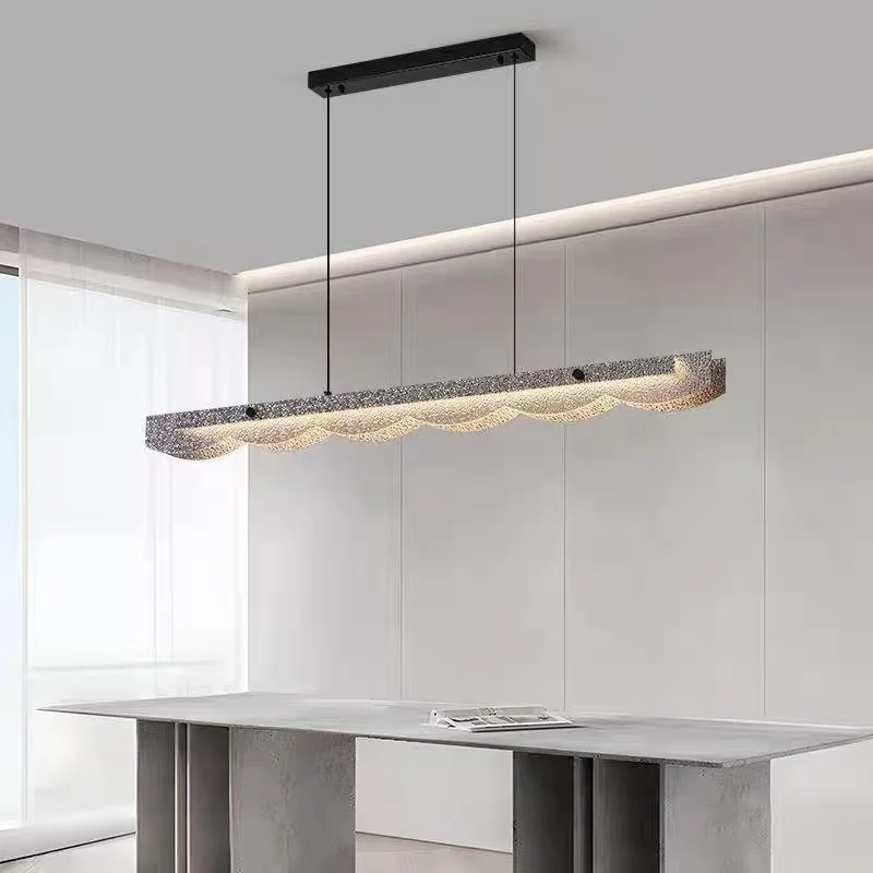 

Italian restaurant chandeliers high-end modern island art creative design glass LED chandeliers light luxury