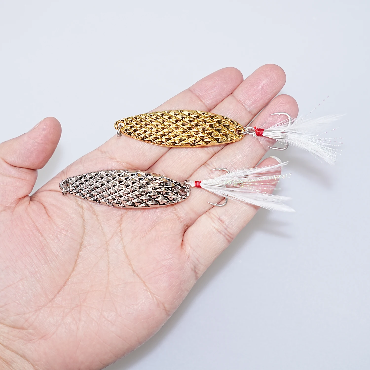 الصيد ملعقة السحر علقة شكل الترتر الصلب المعادن سبينر الطعوم تهزهز سمك السلمون المرقط باس الصيد التصيد الطعم للمياه العذبة المياه المالحة