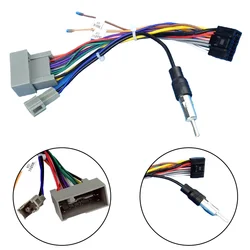 2Din Car Player Android Radio Stereo ISO Cable FIT For Honda For Civic 16 PIN Wiring Harness Cable Connector