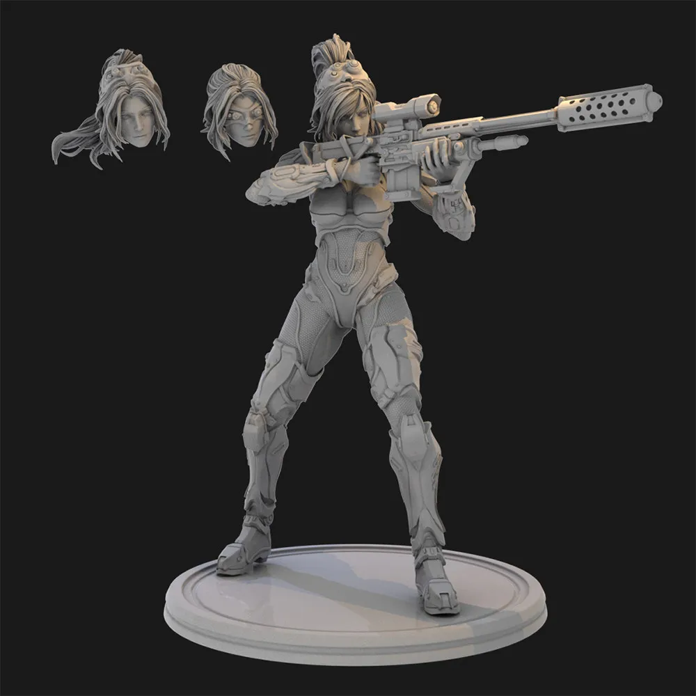 1/24 Scale Doll Resin Model Kit - Fantasy Theme - Commander Nova from the Star System  Unassembled and Unpainted - 240