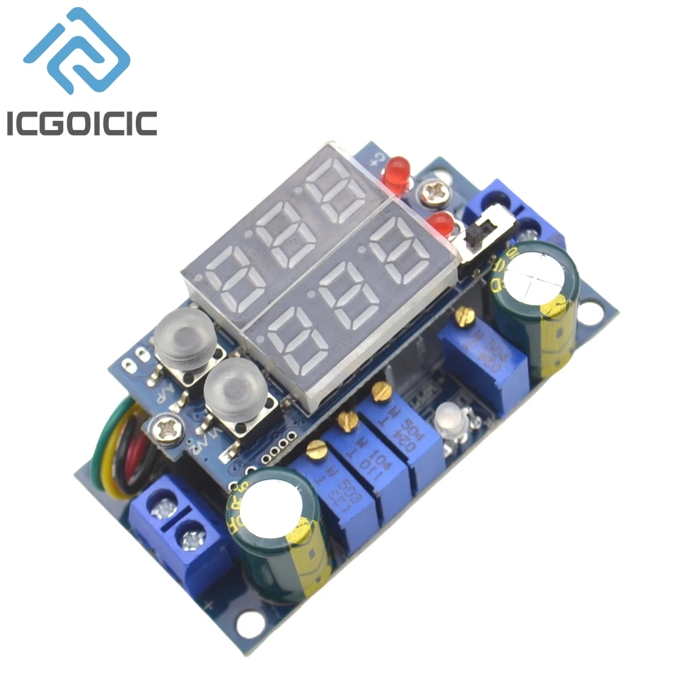  5A MPPT Solar Panel Controller DC-DC Step-down CC/CV Charging Module with blue Display LED Regulator Controllers