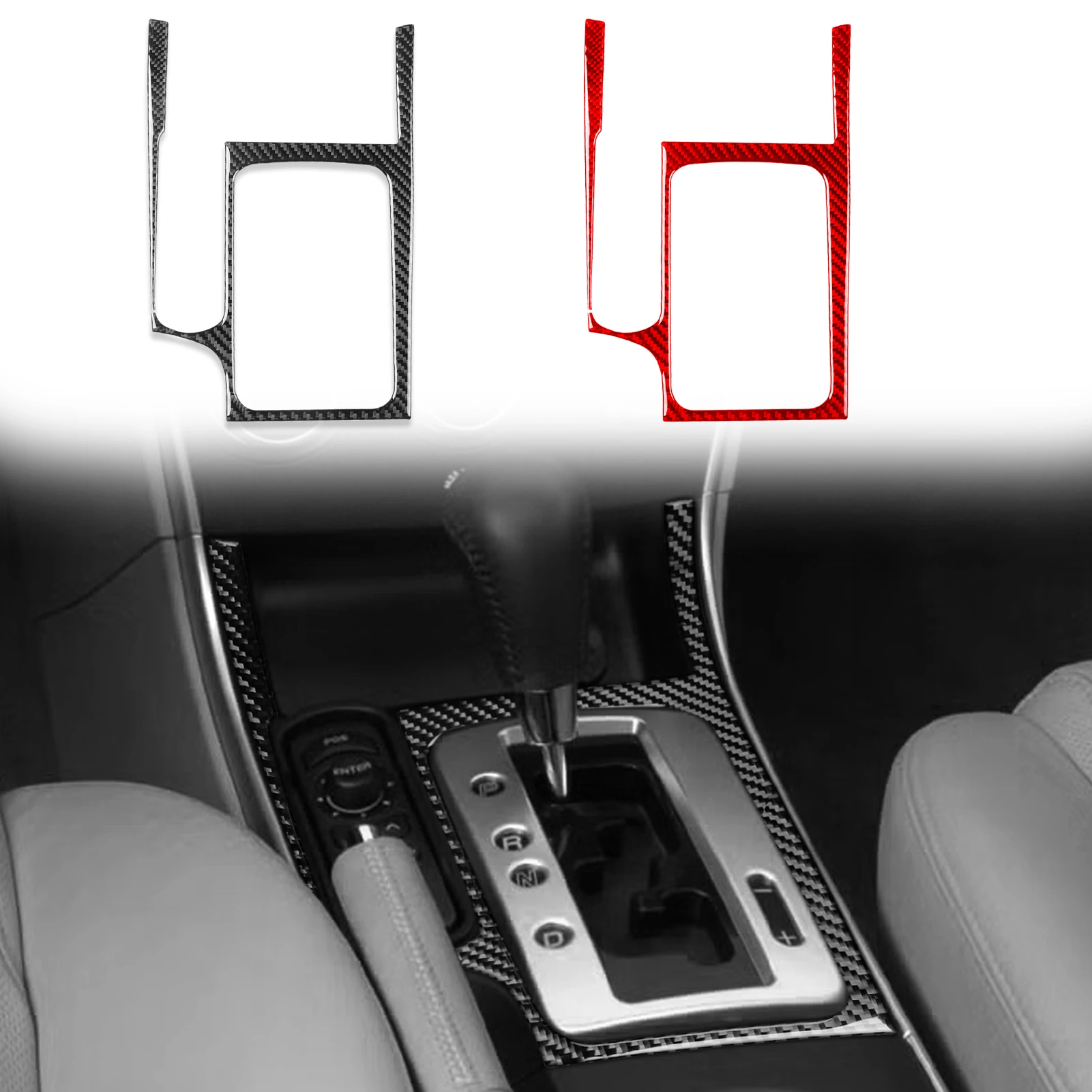 For Mazda 6 2006—2008 Car Accessories Carbon Fiber Interior Center Console Gears Outer Frame Cover Trim Sticker Modification