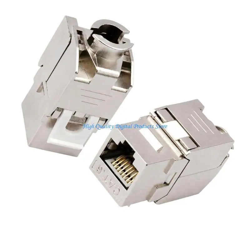 U2JE RJ45 Female Coupler Adapter with 568A/568B Wiring for Wall Outlet Use