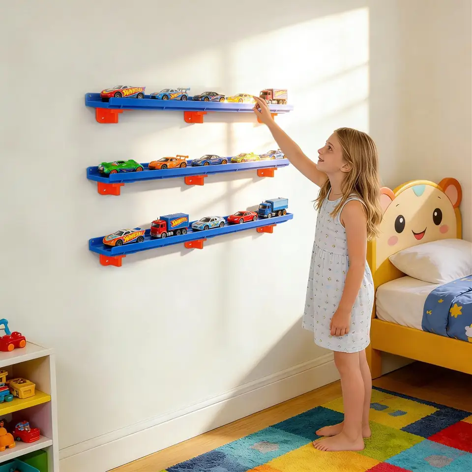 Organizador Colgante De Fieltro Para Coches De Juguete 1:64, Capacidad Para 60 Vehículos, Fácil De Colgar En Pared O Puerta, Ahorra Espacio Y Protege De Arañazos
