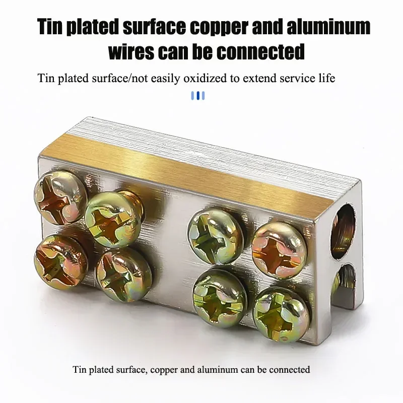 T-type No-break wire Terminal Block 60A-415A Cable Branch Plug Clamp Wire Splitter High-power Quick Connect Connector Splitter