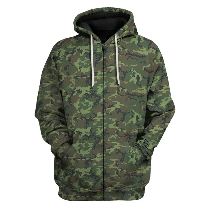 Camouflage Zipper Hoodies 3D Sakura Samurai Printing Men Women Hip Hop Tracksuit Harajuku Zipper Hoodie Men's Clothing jacket
