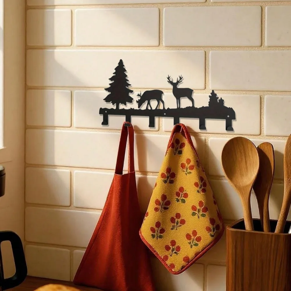 ตะขอแขวนผนังโลหะสีดำด้าน สไตล์มินิมอล แข็งแรง ทนทาน ป้องกันสนิม สำหรับแขวนหมวก กระเป๋า ผ้าเช็ดตัว ดีไซน์ติดผนัง เหมาะสำหรับห้องครัว