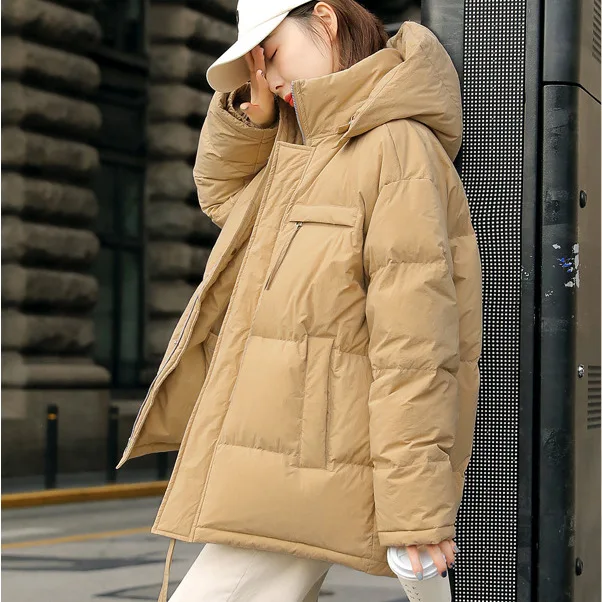 Spring and Autumn Winter Japanese and Korean Style High End Short Korean Edition White Duck Down Down Jacket for Women