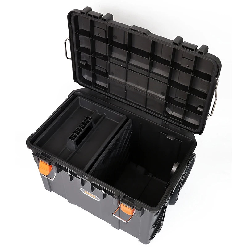 Large Capacity Toolbox Household Multifunctional Tool Storage Box Portable Hardware Tool Organizer Boxes Stackable Toolbox