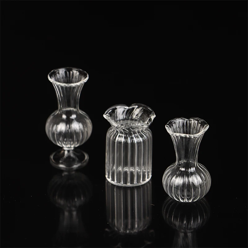 1PC Nette Mini Glas Vase Pflanze Hydrokultur Terrarium Kunst Pflanze Hydrokultur Tisch Vase Klar Glas Handwerk DIY Aromatherapie flasche