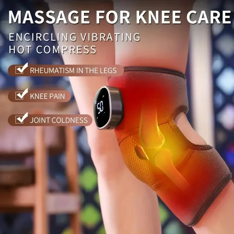 

3in 1 Shoulder Knee Eblow Heated Vibration Knee Massager Pad Joint Pain Relief Care Shoulder Arthritis Support Belt