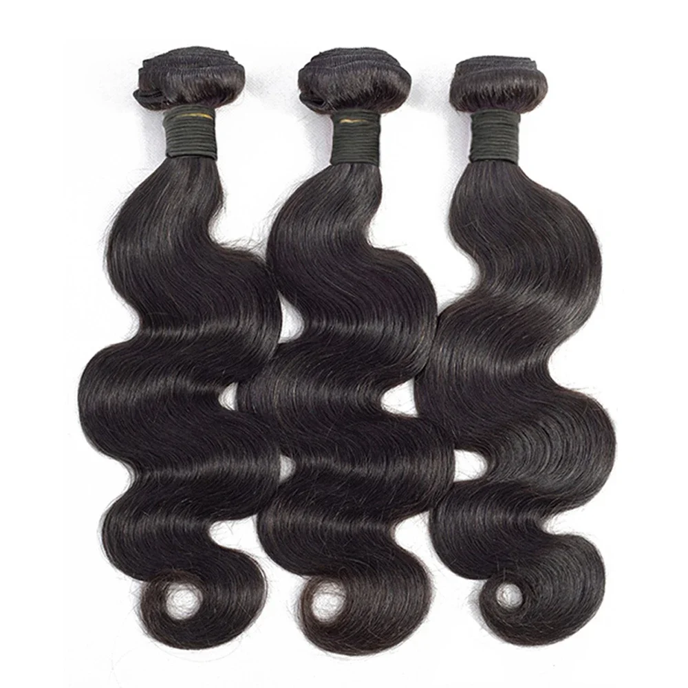 Mechones de cabello humano Remy brasileño con cierre Frontal de encaje 13x4, extensiones de cabello humano con cierre