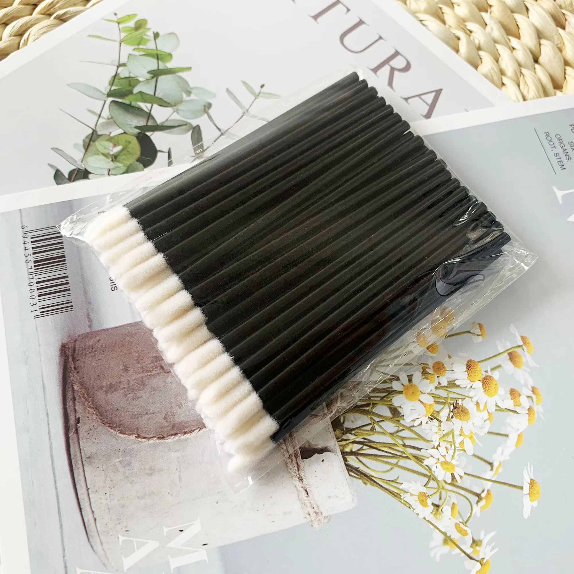 まつ毛の取り外しと洗浄用の使い捨てリップブラシ,マスカラアプリケーター,メイクアップブラシ,まつげエクステツール,100個,500個