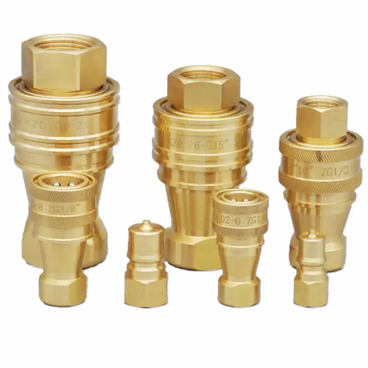 

High Pressure 1/8" 1/4" 3/8" 1/2" BSPT Female Hydraulic Brass Quick Disconnect Couplers Truck Mount Portable Carpet Clean