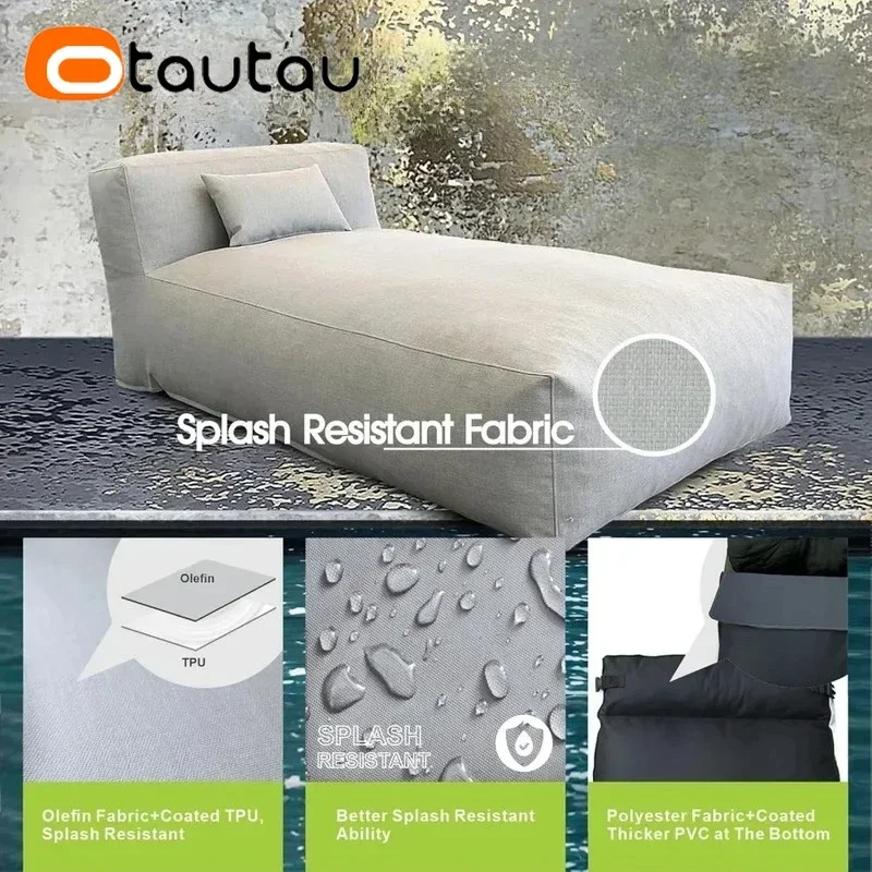 OTAUTAU 上質コットンリネンアウトドアビーンバッグカバー SF478【中綿なし！ フィラーを自分で購入する必要があります!】