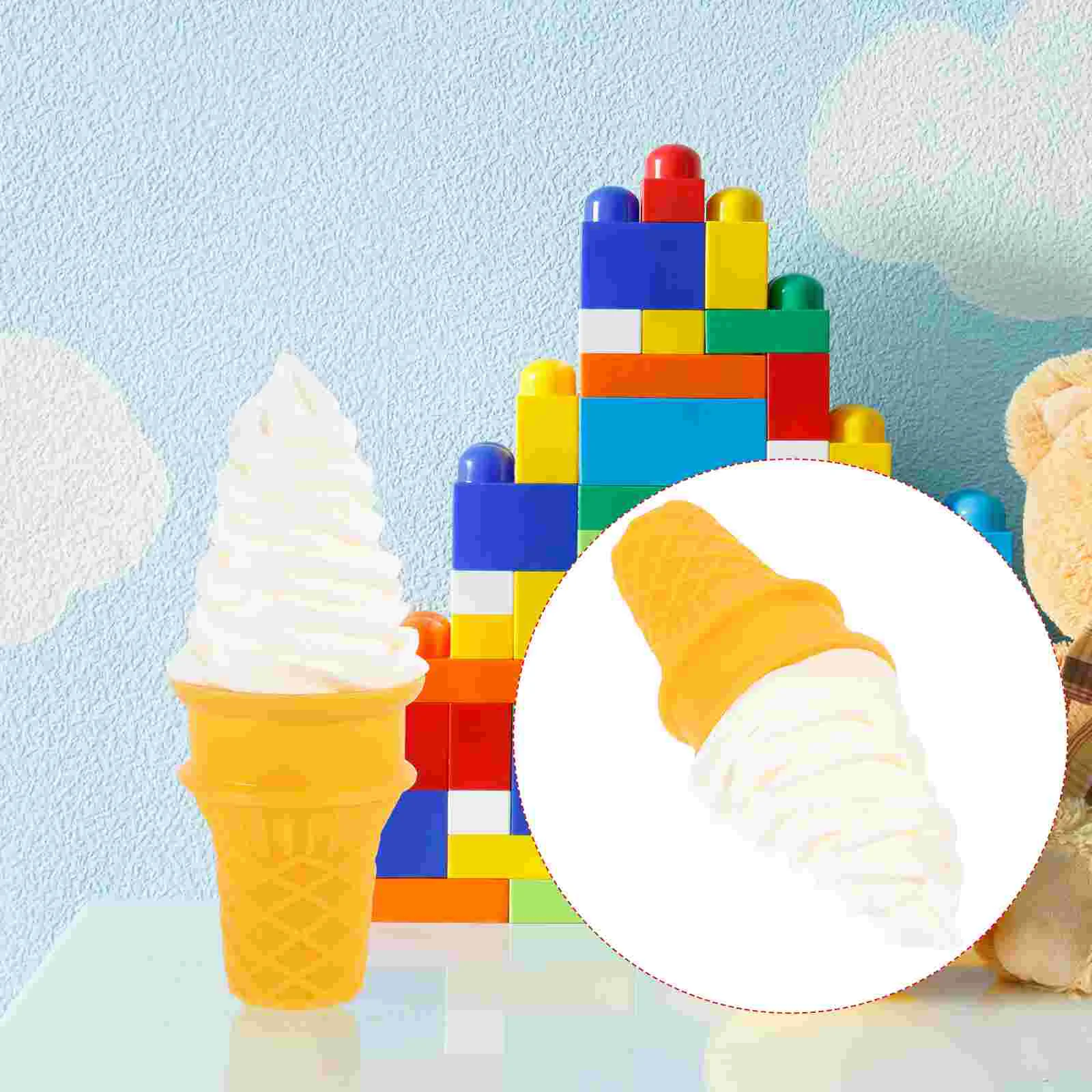 Simulation Ice Cream False Model Fake Children’s Toys Cone Plastic Kid Imitation Shop Childrens