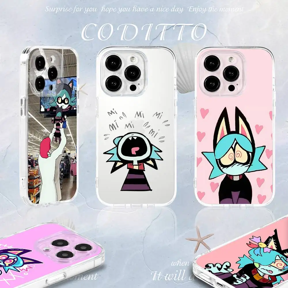 

P-Psychocuties Uschak Phone Case For iPhone 16,15,14,13,12,11 Pro,Max,Plus,X,XS,XR,SE4,E Mini Transparent Soft Cover