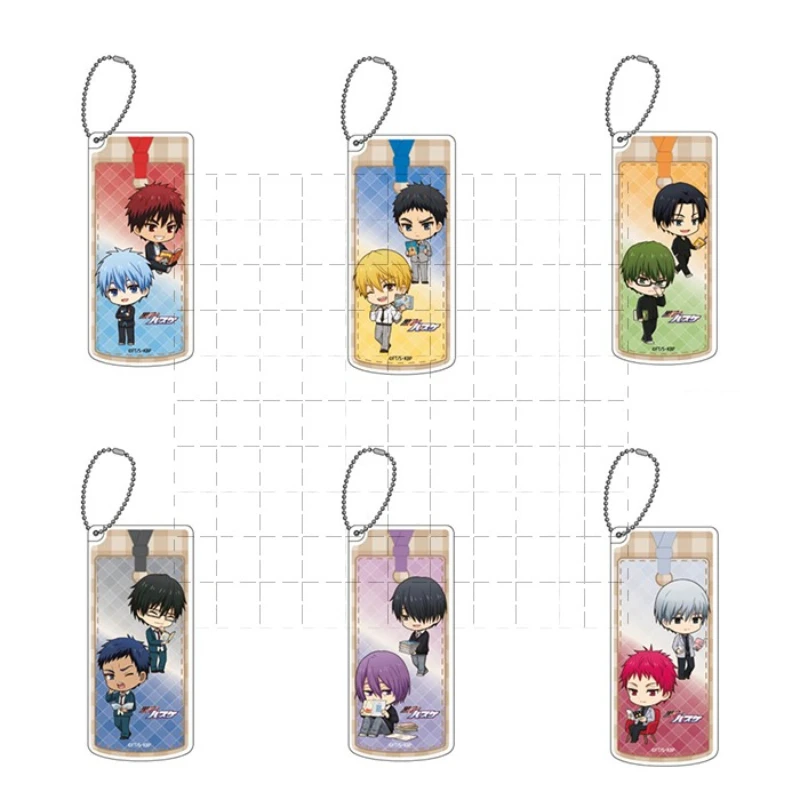 Anime Midorima Shintaro Taiga Tetsuya Akashi Seijuro Murasakibara Atsushi Keychain Doll Acrylic Keyring Pendant for Gift