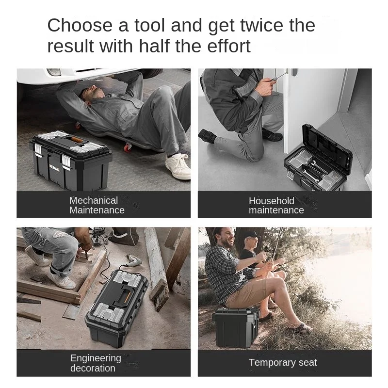 Multifunctionele Huishoudelijke Draagbare Onderhoudstools Elektrische Doos Grote Hardware Gereedschapskist Auto Opbergbox Tool Organizer