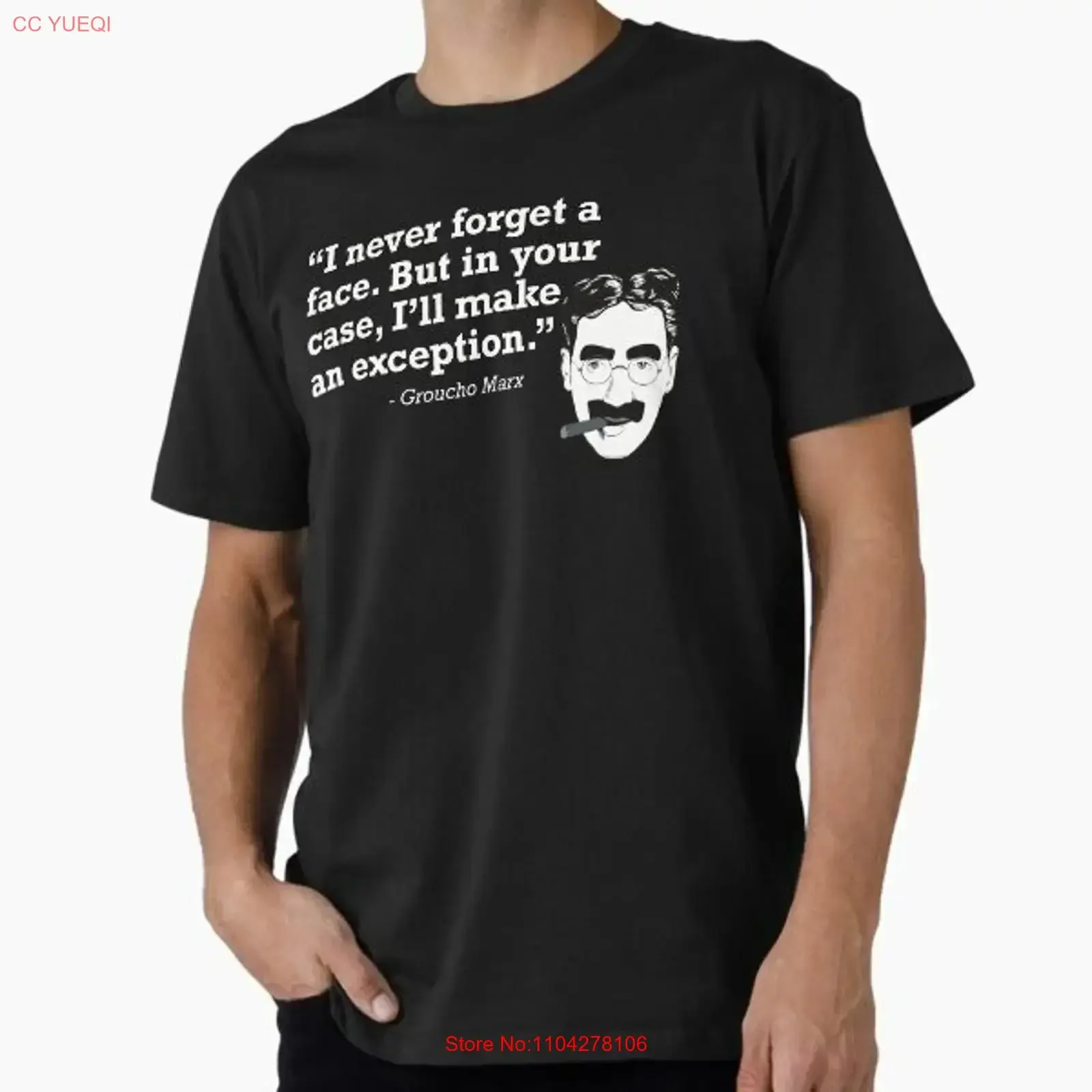 Groucho Quote Premium Made in USA Mens T Shirt S to 5XL vintage Washed Breathable designer clothes Stylish Soft streetwear